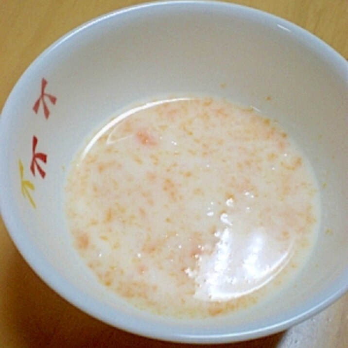 【離乳食初期】にんじんミルクがゆ